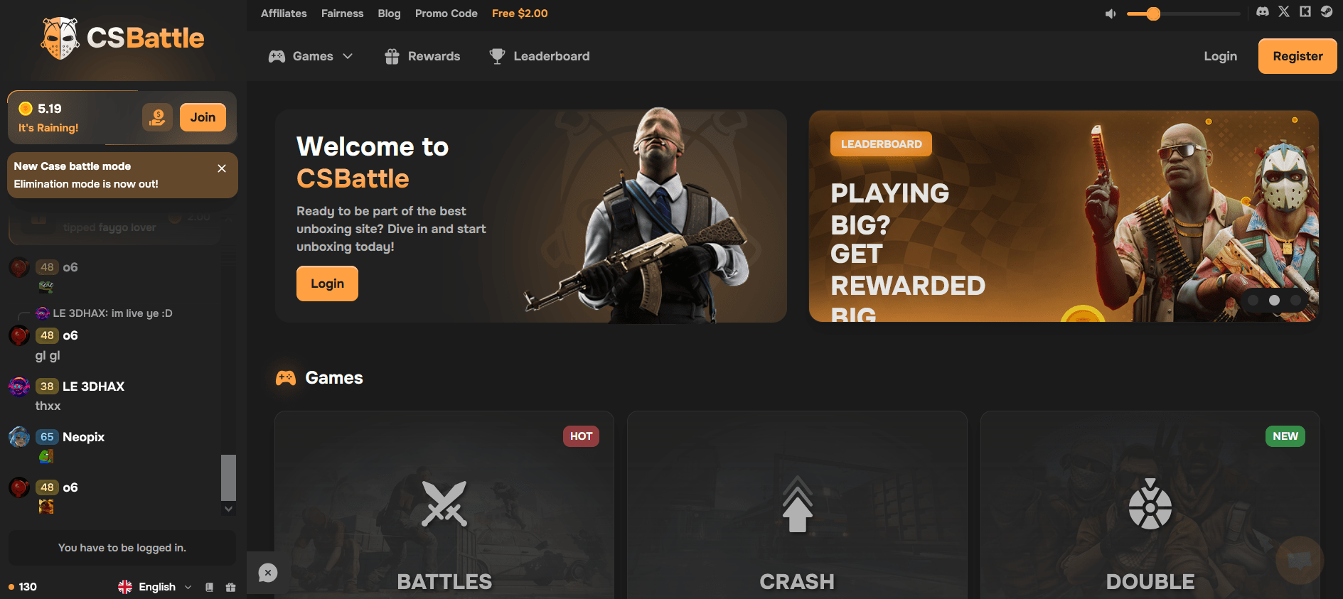 CSBattle CS2 Skin Gambling Site